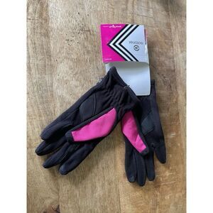 Isotoner SmartTouch Gloves Women’s One Size Fuchsia Black/ Pink  New